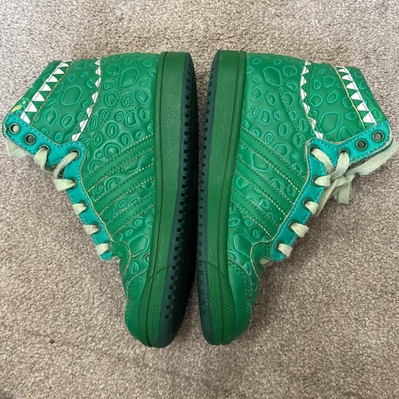 Adidas X Disney Pixar Toy Story Rex Green Dinosaur High Top Sneakers Size 1 - Picture 4 of 8